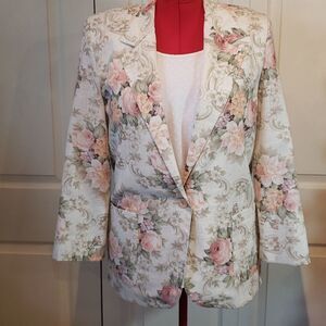 Toni Garment Floral Long Sleeve Blazer